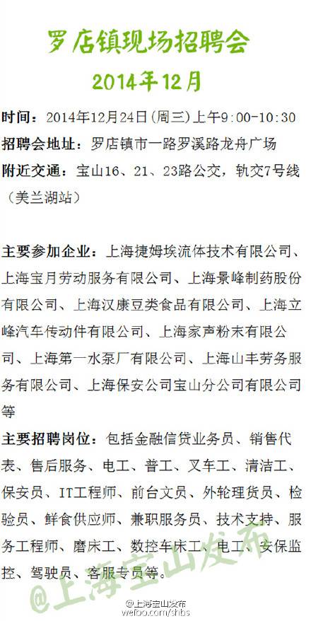 罗店镇最新招聘信息汇总